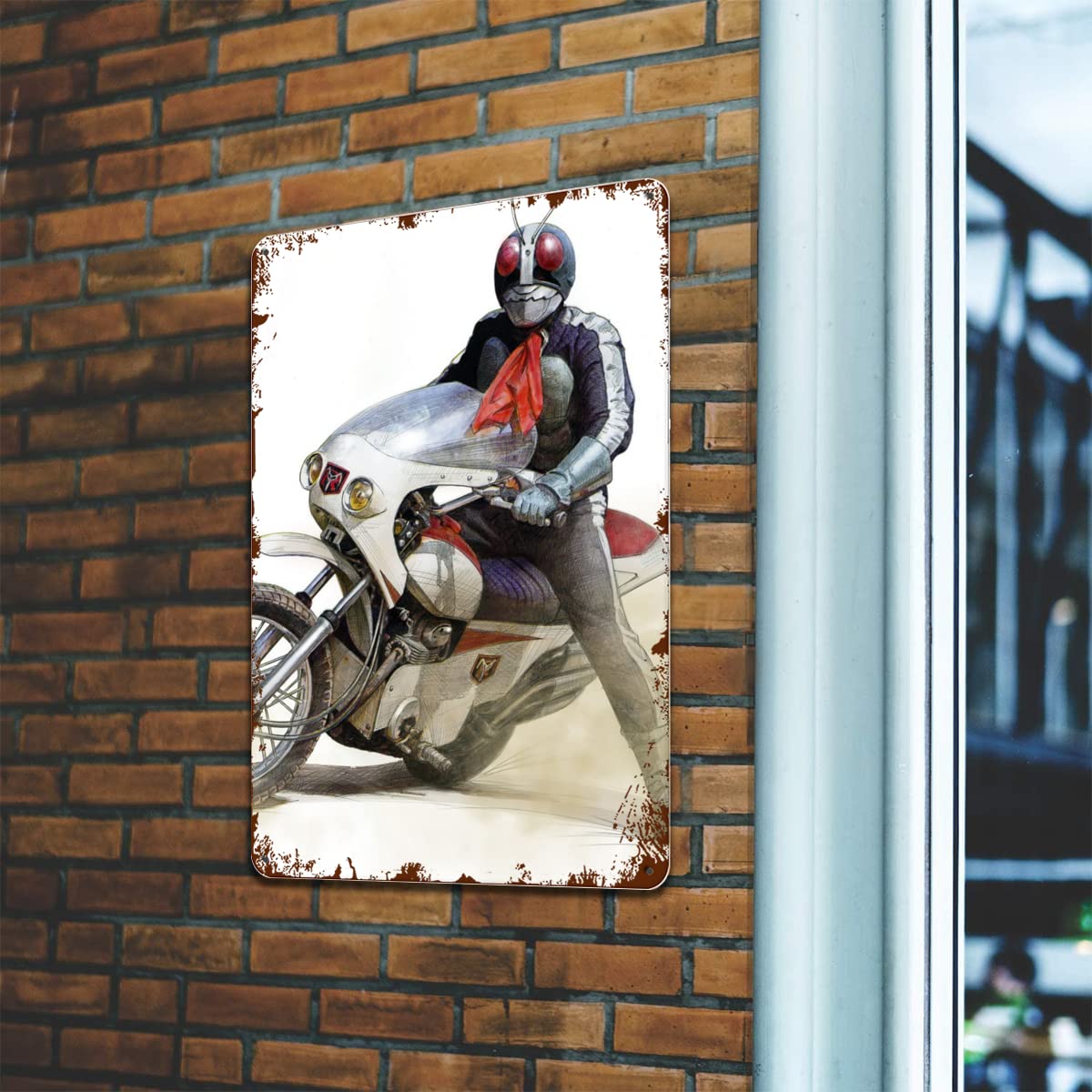 Amazon.co.jp: メタルプレート レトロ ブリキ看板 仮面ライダー 壁掛け